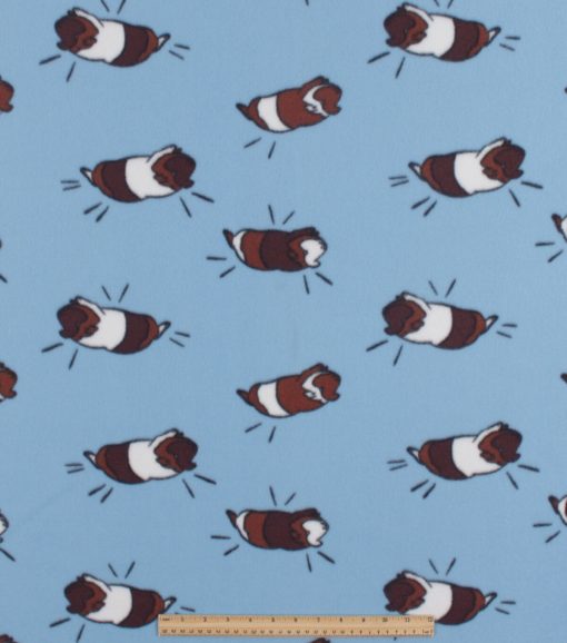 Jumping Gerbils Blizzard Prints Fleece Fabric - Image 2