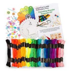 Coats   Clark 25ct Friendship Bracelet Keepsake Embroidery Kit