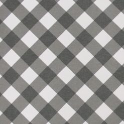 Gray White Bias Check Super Snuggle Flannel Fabric