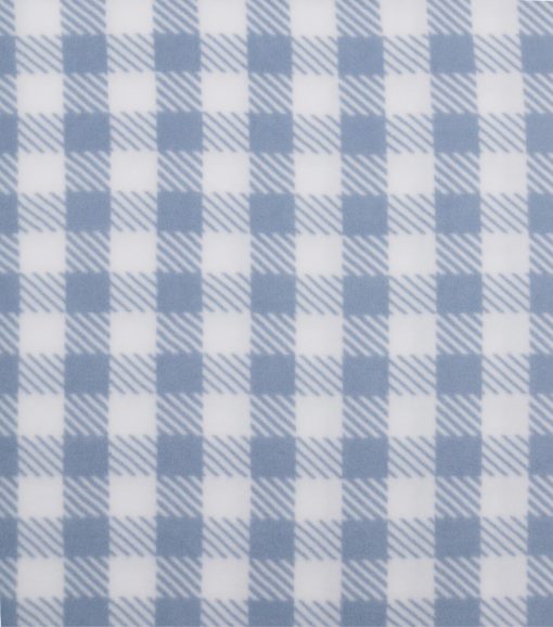 POP! Gingham Blue Lightweight Fleece Fabric