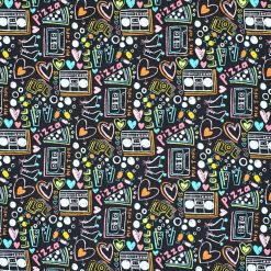 Girl Icon Sketch Super Snuggle Flannel Fabric
