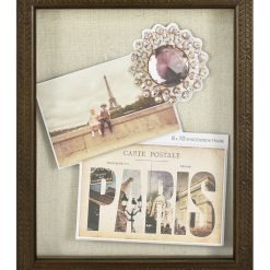 MCS 8 10 Linen Farmhouse Debossed Wood Shadowbox Frame