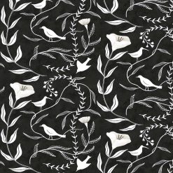 Elana Gabrielle 20.5  x 18  Coal Birdsong Peel   Stick Wallpaper
