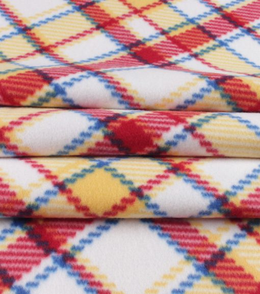 Primary Bias Plaid Blizzard Fleece Fabric - Image 2