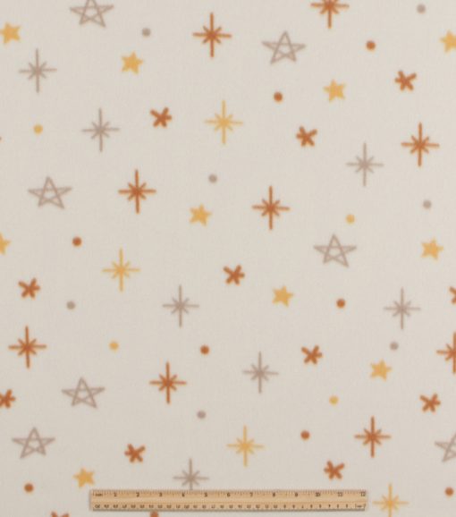 Muted Star Icons Blizzard Fleece Fabric - Image 2