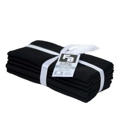 Black Solid 5 Pc Cotton Fabric Quarter Bundle