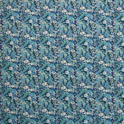 108 Blue Modern Floral Wide Flannel Fabric