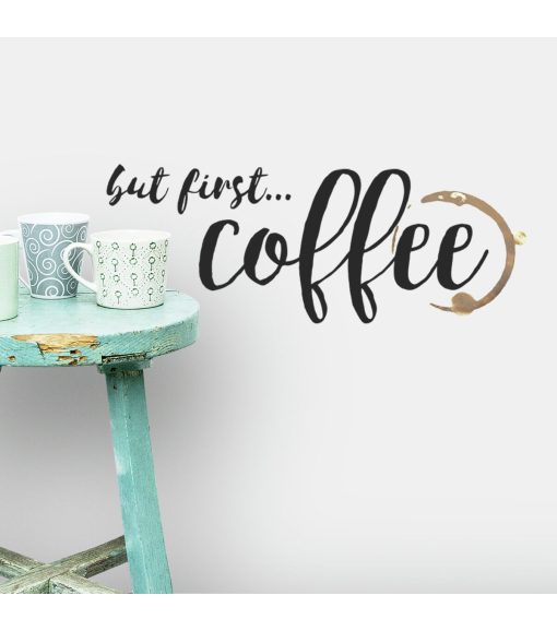 RoomMates Wall Decals But First Coffee - Image 3