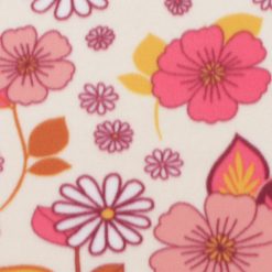 Pink Groovy Floral Blizzard Fleece Fabric