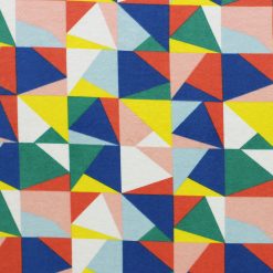 Rainbow Geo Shapes In Blocks Super Snuggle Flannel Fabric