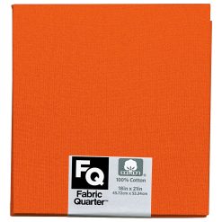 Orange 1 Piece Cotton Fabric Quarter