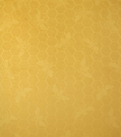 Soft   Minky Bee Embossed Fleece Fabric