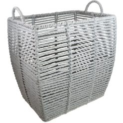 14.5 Gray Basket With Circle Handles