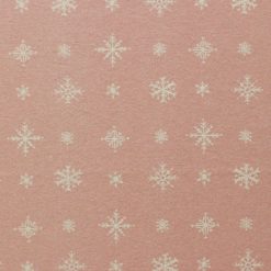Snowflakes on Pink Super Snuggle Christmas Flannel Fabric