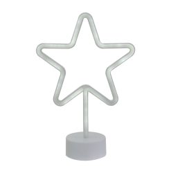 Northlight 11.5 White Star LED Neon Style Table Sign