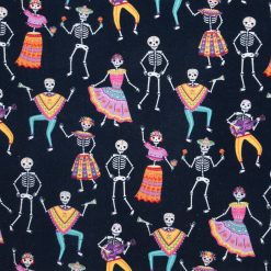 Super Snuggle Day Of The Dead Skeletons Flannel Fabric