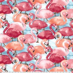 Flamingo Friends Novelty Cotton Fabric