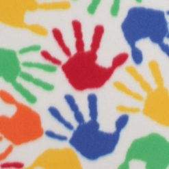 Multicolor Hand Prints Blizzard Fleece Fabric