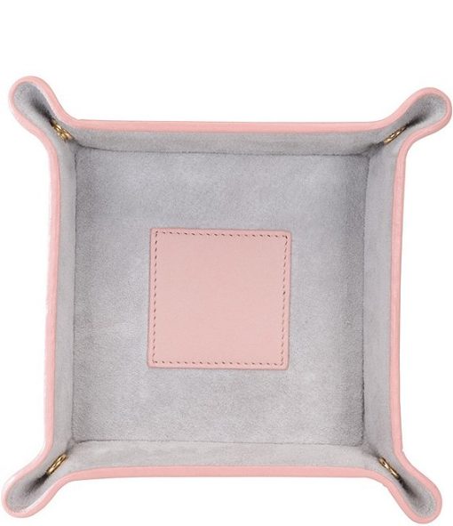 Suede-Lined Catchall Leather Valet Tray - Image 3