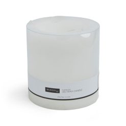 6 x 6 LEDWhite Smooth Wax Pillar Candle by Hudson 43