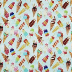 Ice Cream Popsicles Novelty Cotton Fabric