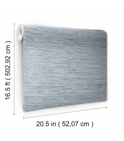 RoomMates Faux Grasscloth Peelable Wallpaper Blue - Image 9
