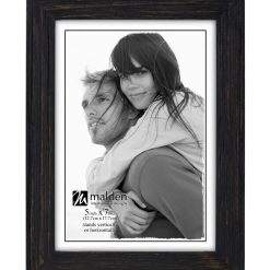Malden Rough Black Linear Tabletop   Wall Picture Frame