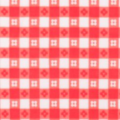 Red Floral Gingham Anti Pill Plush Fleece Fabric