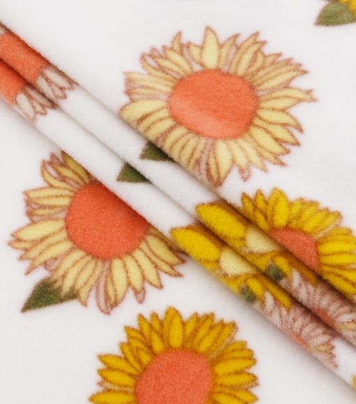 POP! Sunflowers Lightweight Fleece Fabric - Image 2