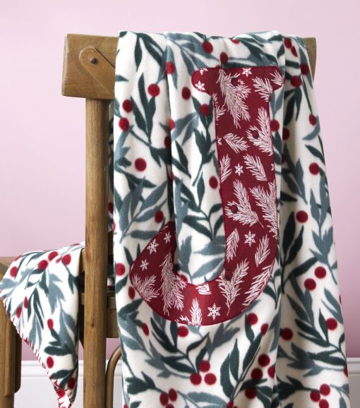 Green Mistletoe Blizzard Fleece Fabric - Image 4