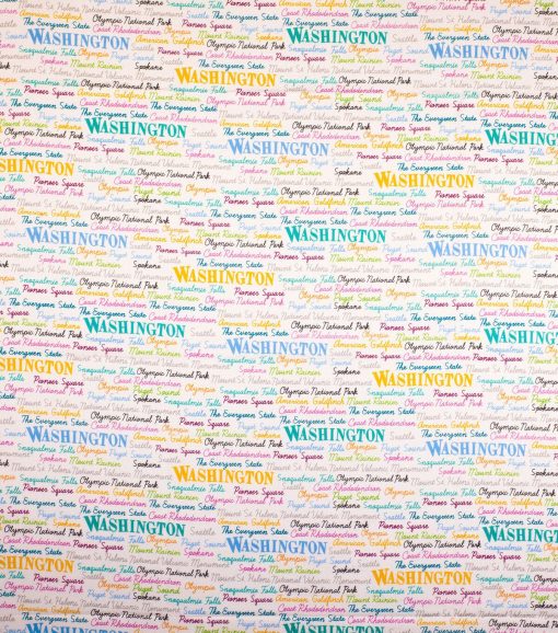 Washington Cotton Fabric Tossed Words - Image 2