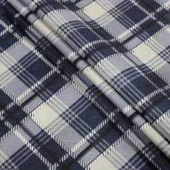 Blue Bias Plaid 108 Wide Flannel Fabric