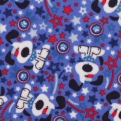 Patriotic Dogs Anti Pill Plush Fleece Fabric