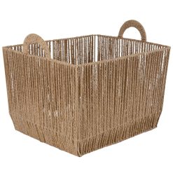 Simplify 12 x 10 Dutch Weave Storage Basket With Round Handles