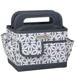 Everything Mary 8 Gray   White Geometric Collapsible Craft Caddy