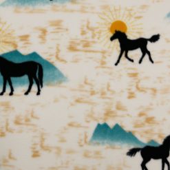 Sunrise   Horses Anti Pill Fleece Fabric