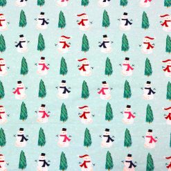 Snowman   Trees Super Snuggle Christmas Flannel Fabric