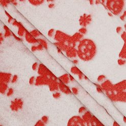 Red Embossed Gingerbread Sew Lush Fleece Fabric by POP!