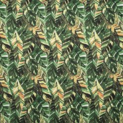 Green Watercolor Palm Leaves Quilt Cotton Fabric by Keepsake Calico
