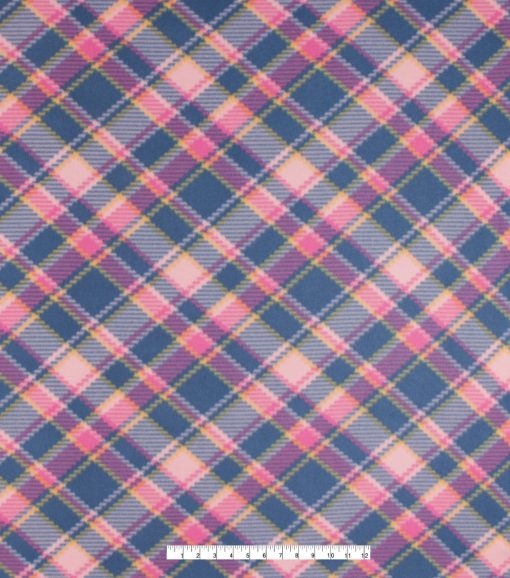 Pastel Bias Plaid Blizzard Fleece Fabric - Image 3