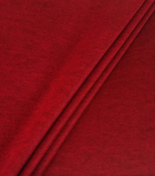 Red Heathered Luxe Flannel Fabric - Image 4