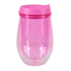 Plastic Wine Tumbler   Hot Pink