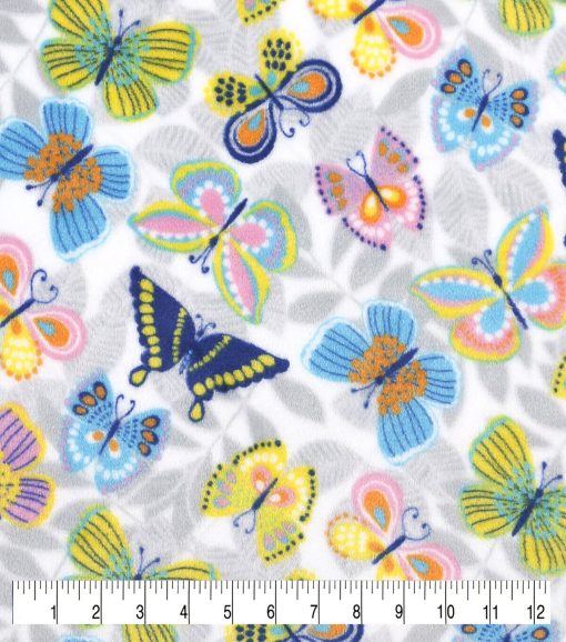 Butterfly Leaves Sew Lush Fleece Fabric - Image 2