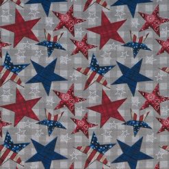 Pattern Americana Star Patriotic Cotton Fabric