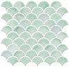 Aqua Scallop Peel   Stick Tile Backsplash