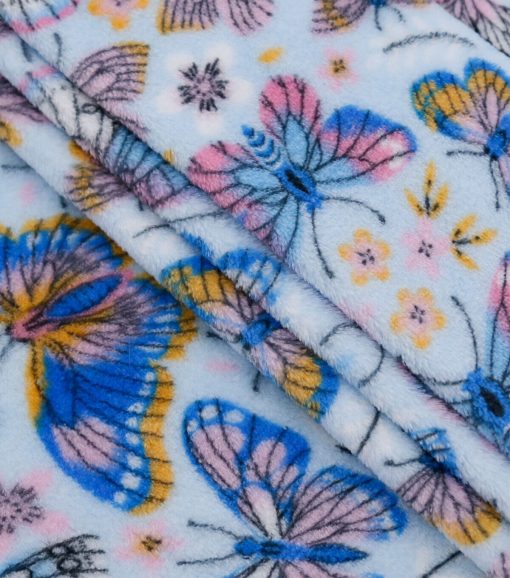 Spring Butterfly Sew Lush Fleece Fabric - Image 2