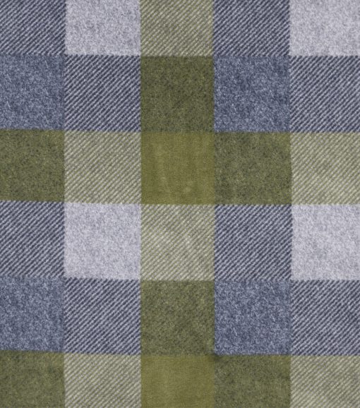 Calming Green Plaid Luxe Fleece Fabric - Image 2