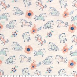 Sweet Cloud Nine Horses Super Snuggle Flannel Fabric