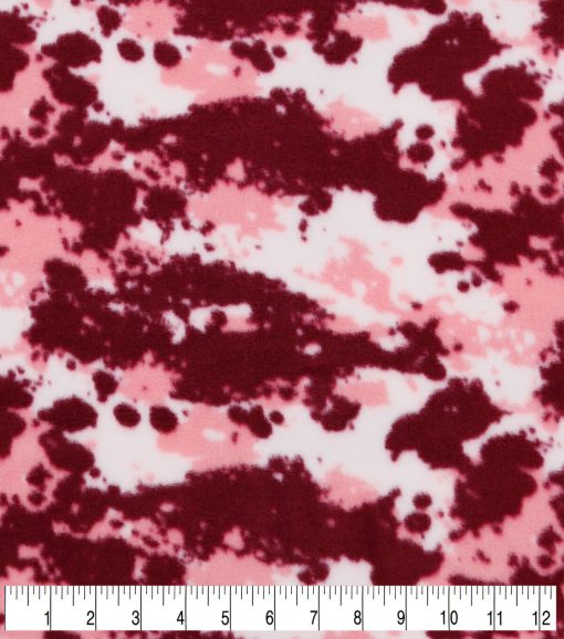 Pink Camouflage Anti Pill Fleece Fabric - Image 3