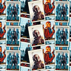 Mandalorian New Card Stack Cotton Fabric